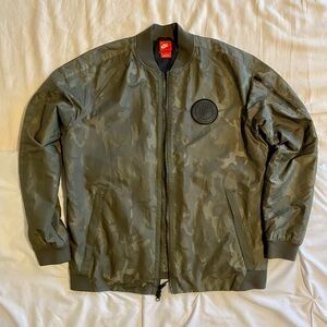 Nike Football Club NFC Soccer Green Camo Bomber Jacket large